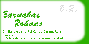 barnabas rohacs business card